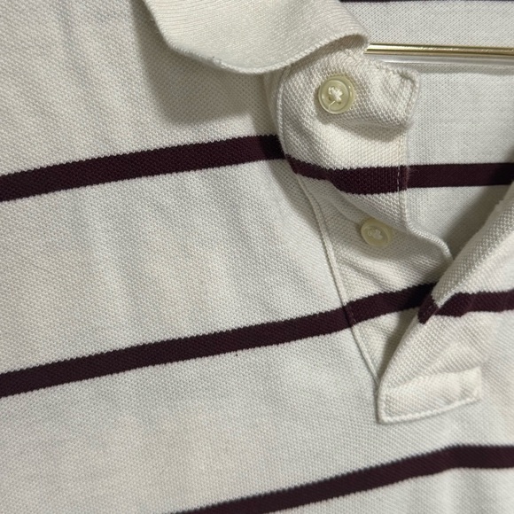 Ralph Lauren White and burgundy Striped Polo Shirt - Picture 2 of 4